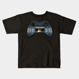Futuristic Starship - Gaming Gamer Abstract - Gamepad Controller - Video Game Lover - Graphic Background Kids T-Shirt